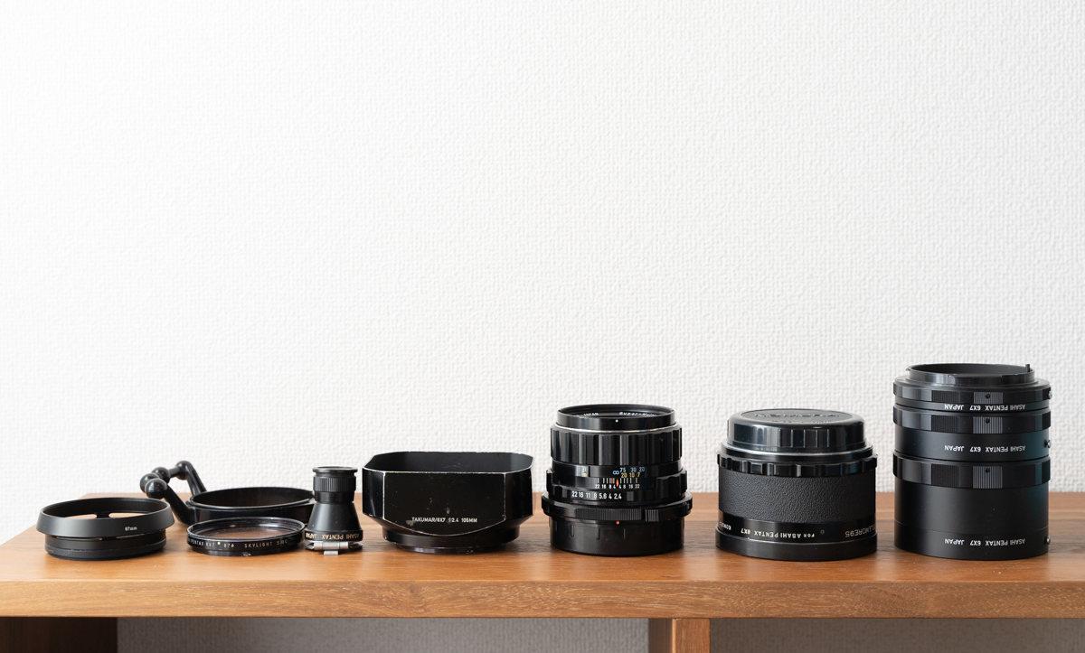 カメラ レンズ アサヒペンタックス f2.4 105ミリ 付属品付き