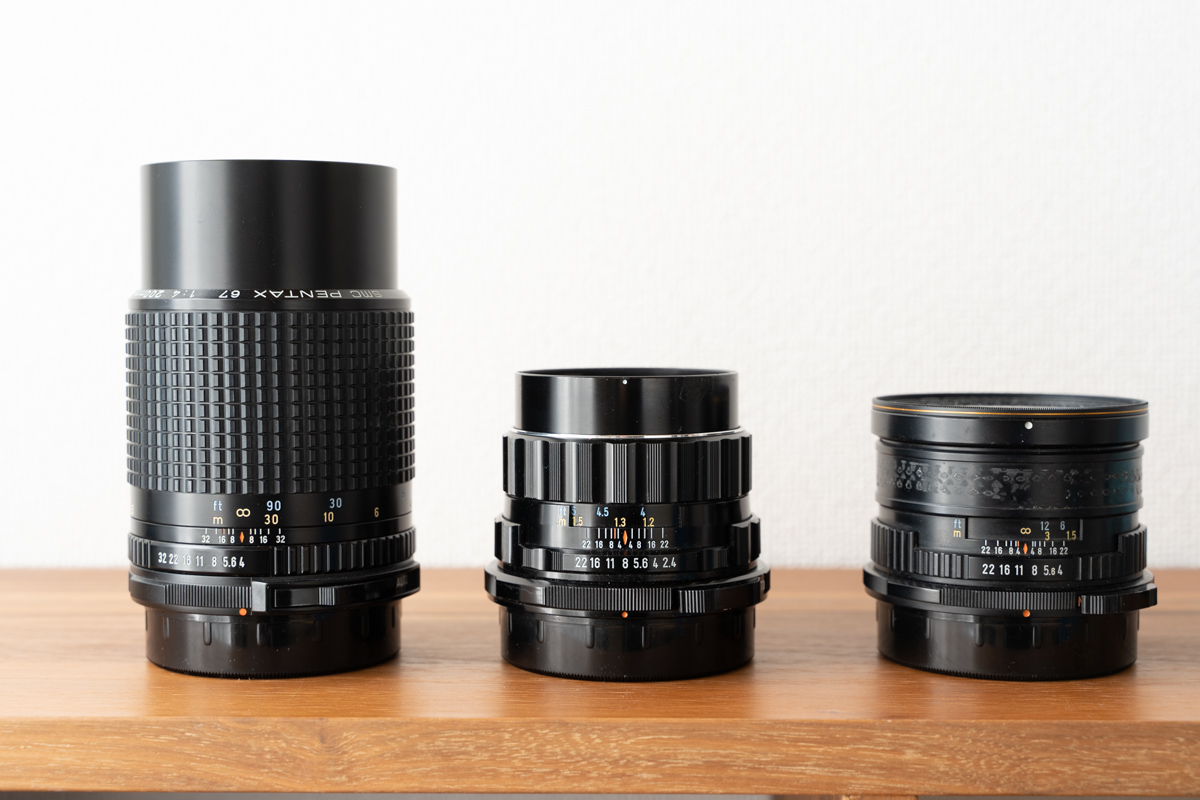 Pentax67 105mm f/2.4 レンズ 前期型 Pentax 105mm f2.4 SMC Pentax 67