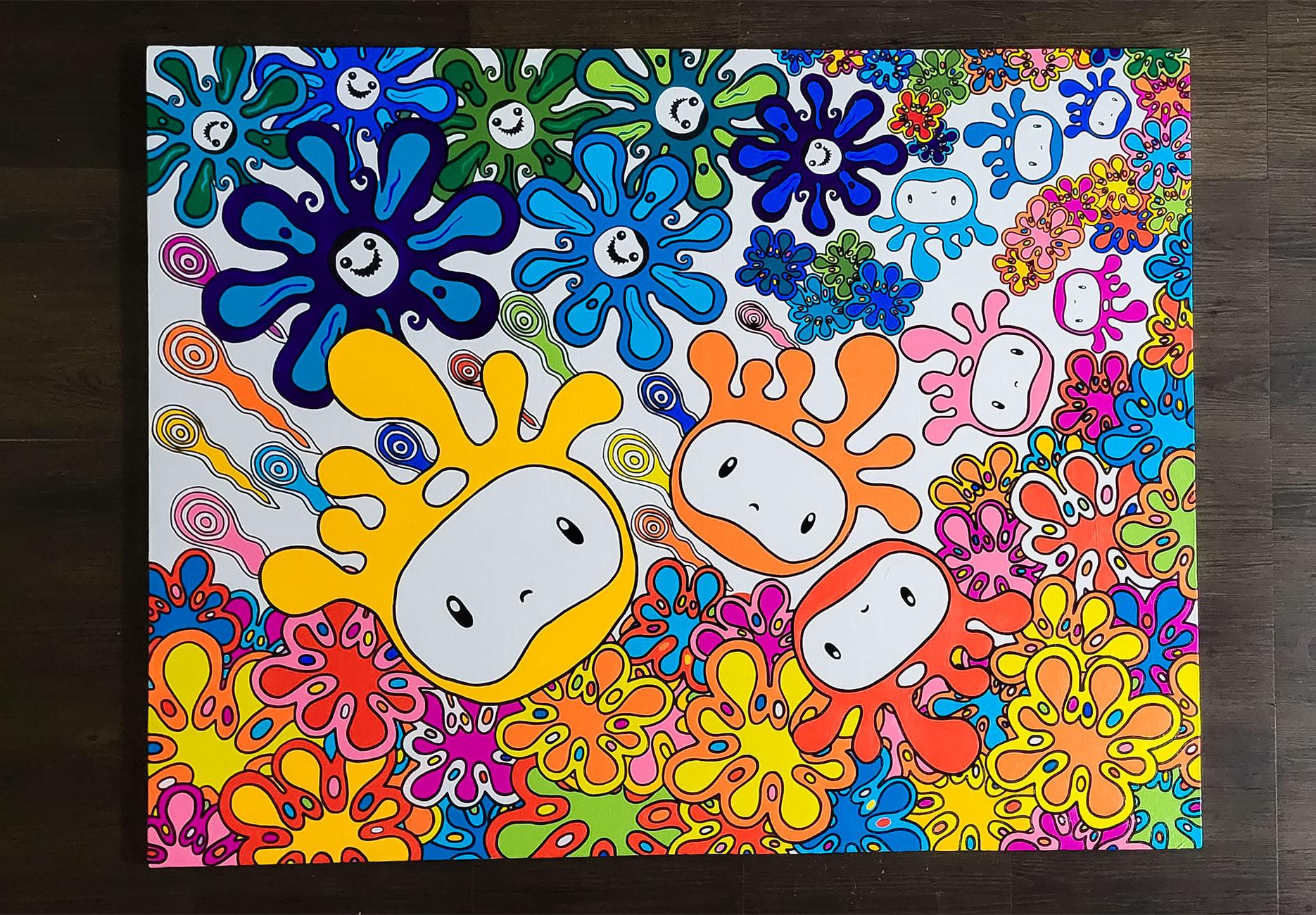 ☆鈴木哲也☆F10(530×455mm)アクリル原画1点物☆送料無料#129 FROM