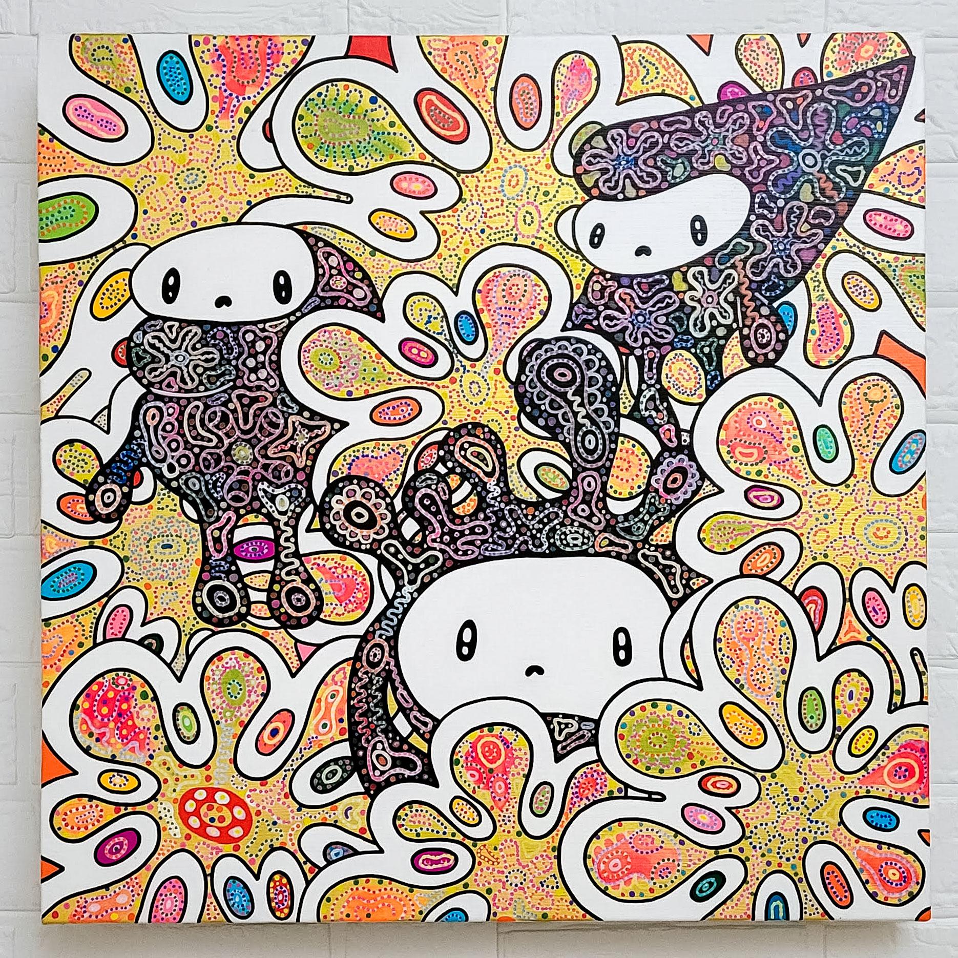 ☆鈴木哲也☆丸型(500×500mm)アクリル原画1点物☆送料無料#0030 【公式