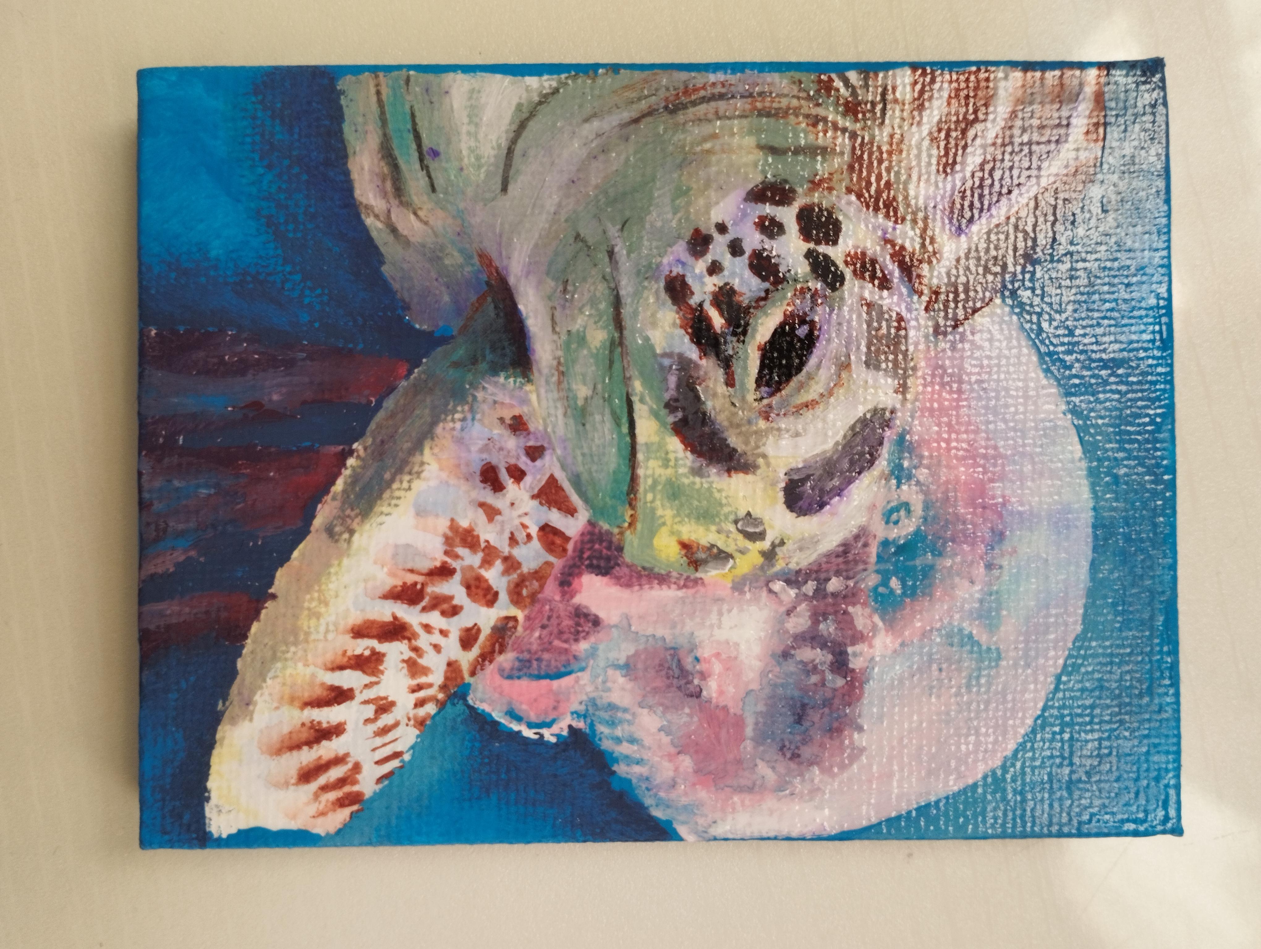 絵画の通販、購入ならFROM ARTIST/作品名：亀とクラゲ/作家名：しろまろ