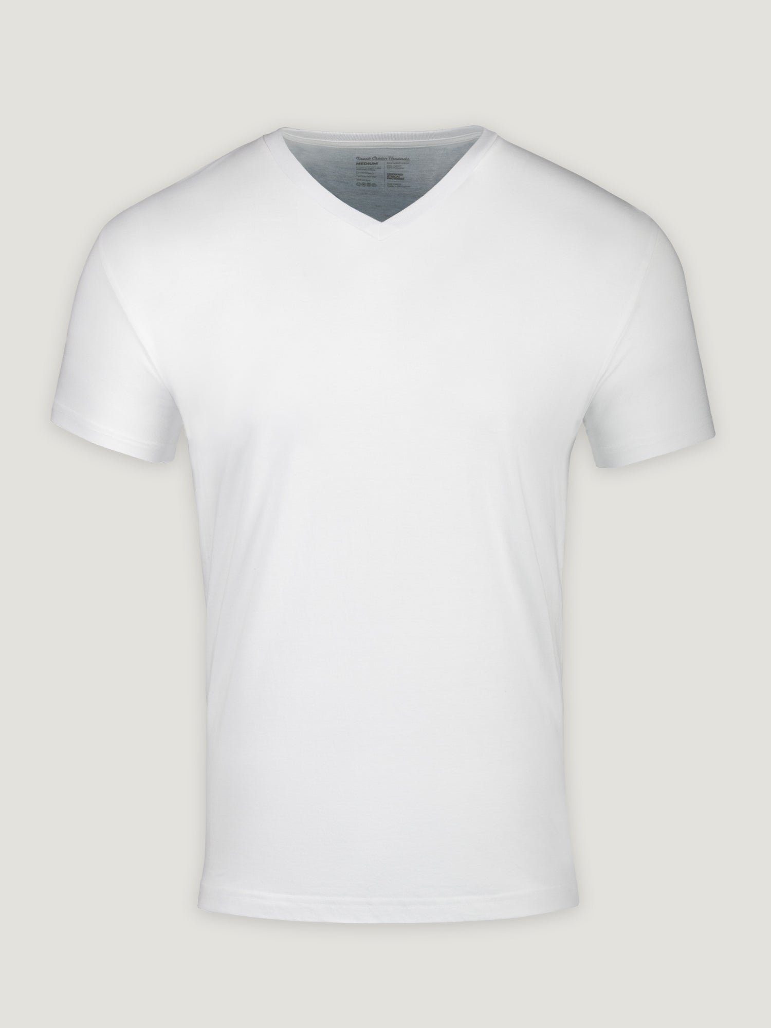 White V-Neck T-Shirt For Men | Fresh Clean Tees