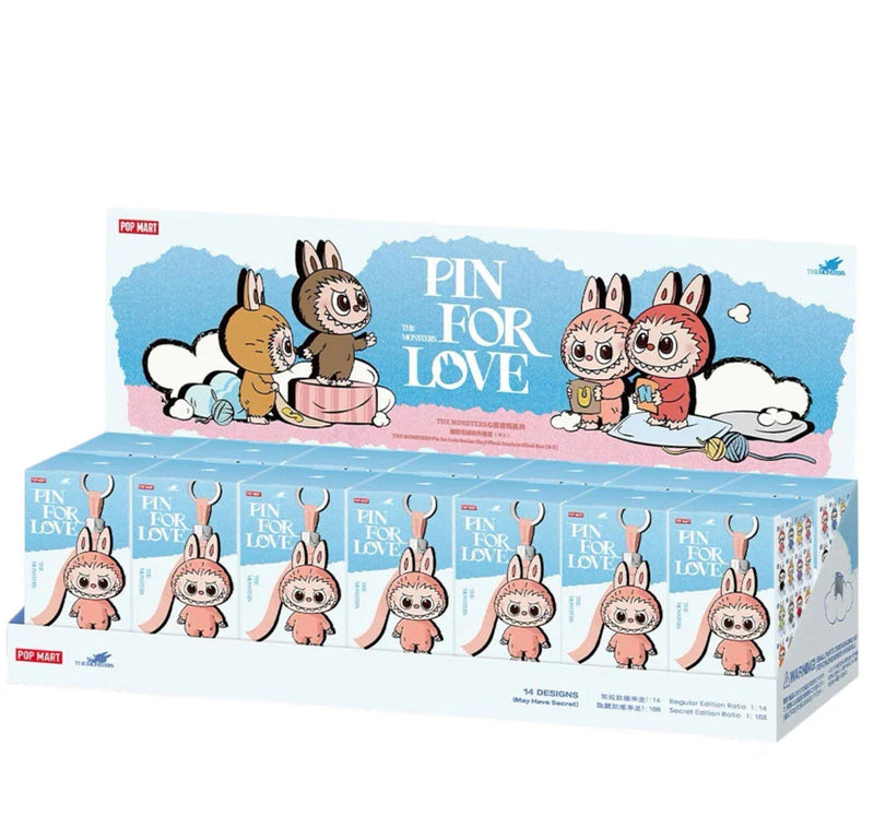 Authentic POP MART Labubu The Monsters Pin for Love Plush N-Z