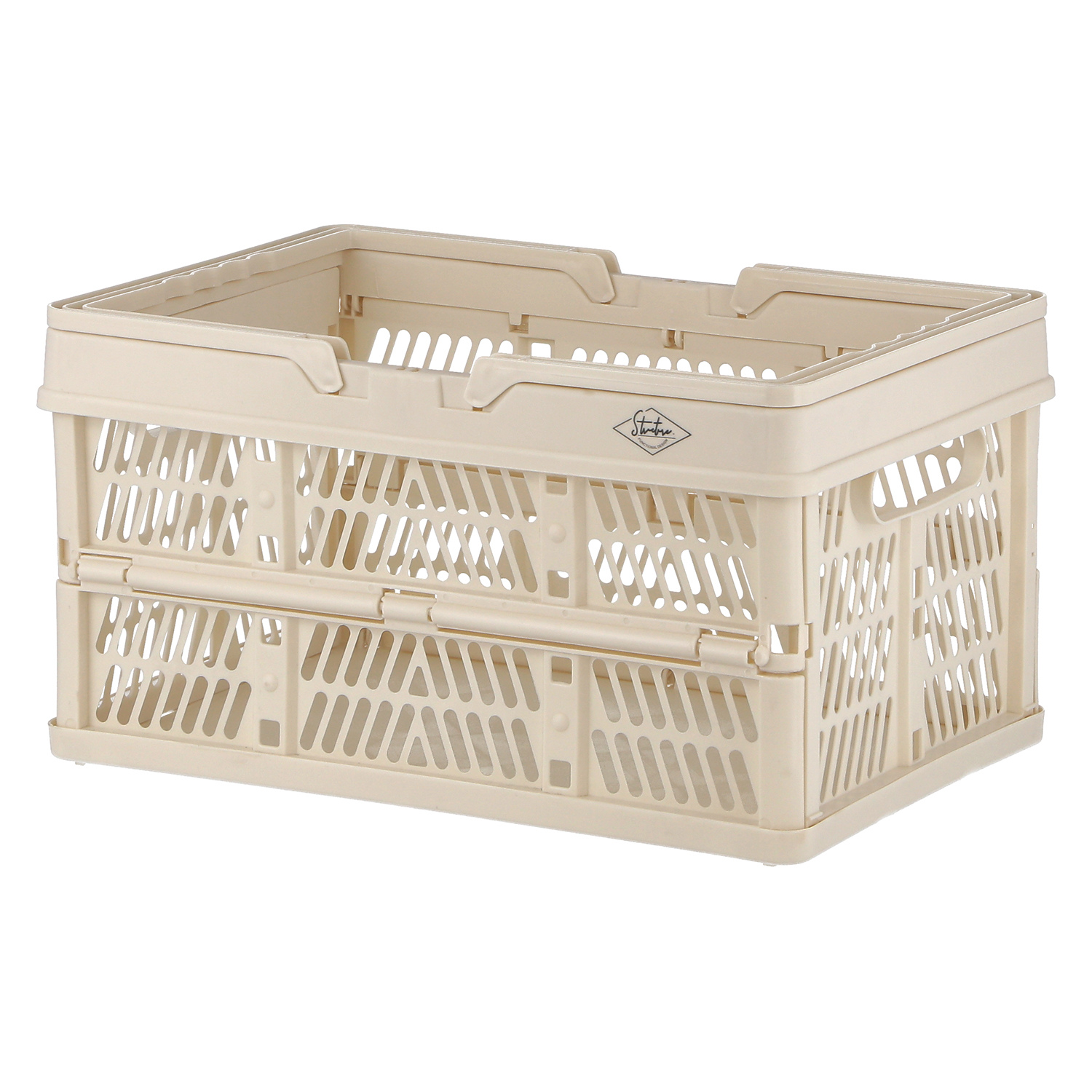 C/D:69002] [セット数:6pcs] 折りたたみコンテナM WH（86444