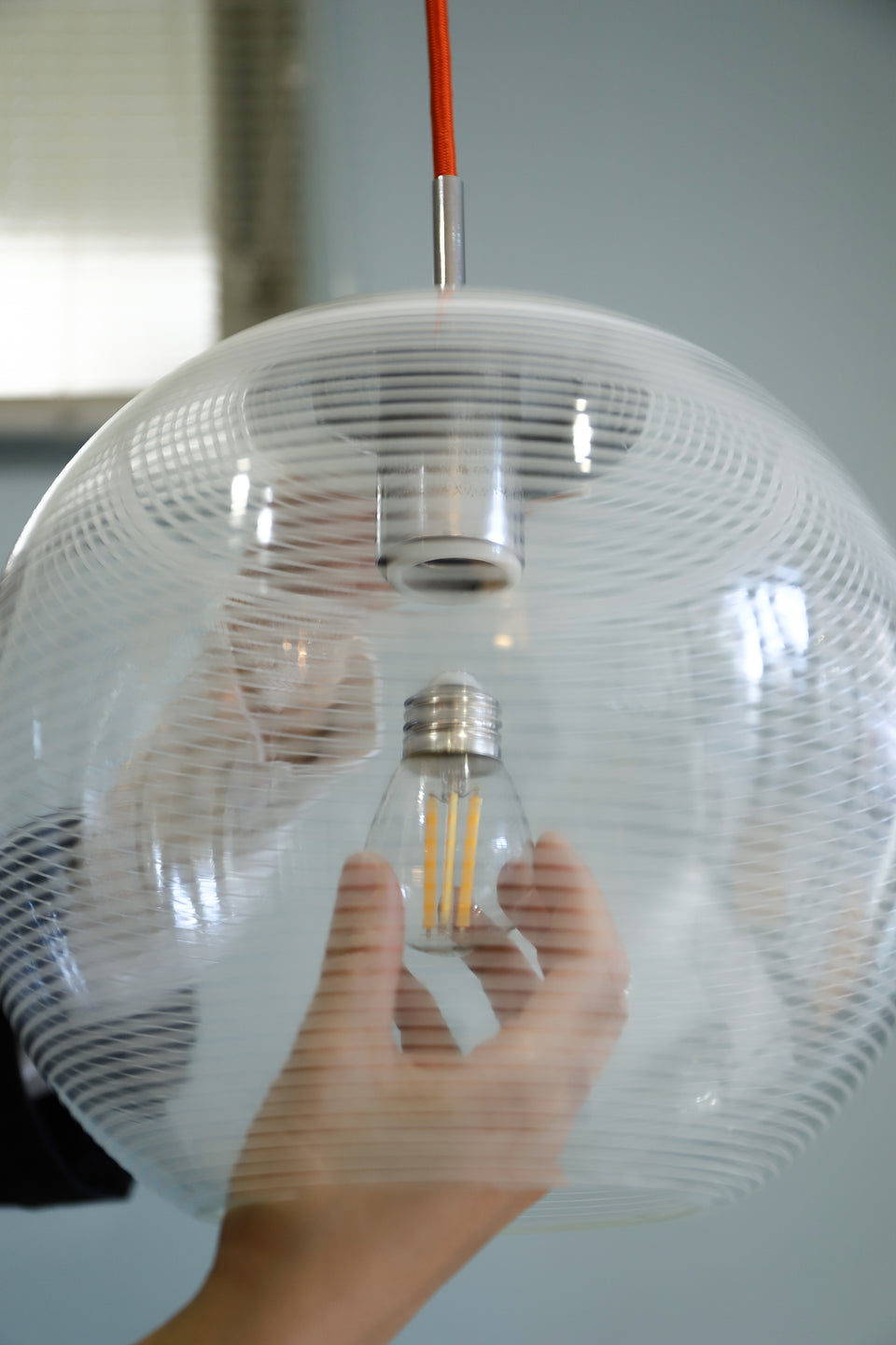 ジャパンヴィンテージ 球体ガラスのペンダントライト ナショナル 松下