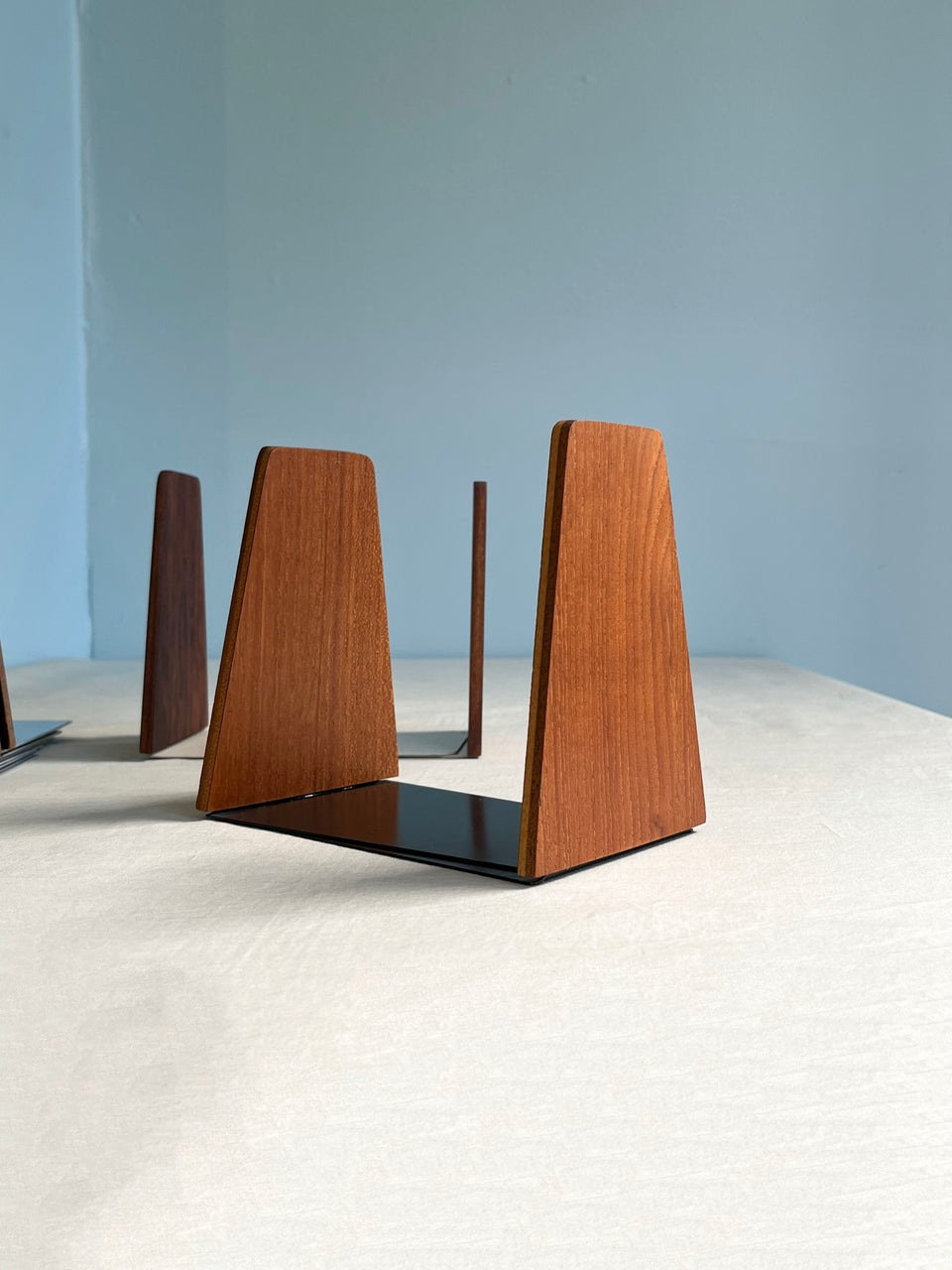 デンマークヴィンテージ ブックエンド 本立て チーク材 ローズウッド材