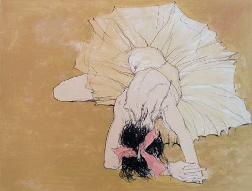 ジャンセン『ピンクのリボンのバレリーナ』｜絵画 販売 買取 - 東京