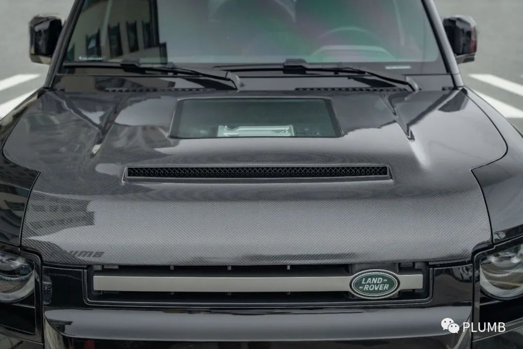 PLUMB ドライカーボン軽量ボンネット/LANDROVER DEFENDER90 110 130