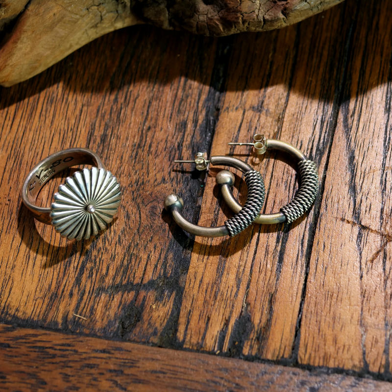 スティーブアルビソ ピアス インディアンジュエリー スティーブアルビ