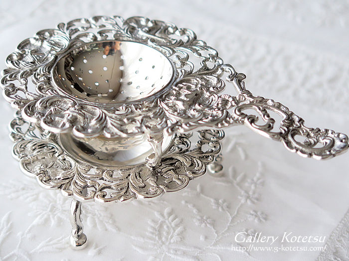 ドイツ】天使のティーストレナー【シルバープレート】15cm ドイツ