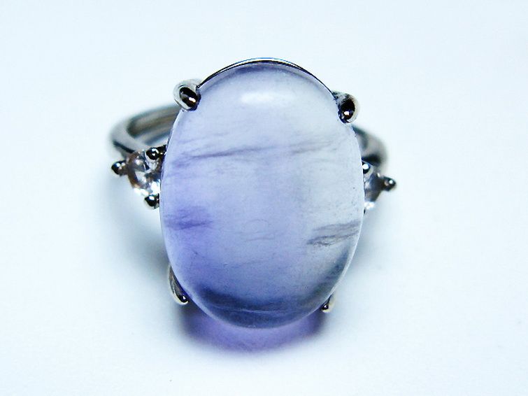 パワーストーン 天然石 フローライト指輪(18号)[T426-8635]