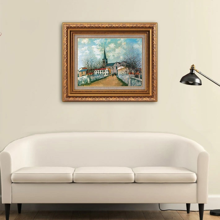 モーリス・ユトリロ 郊外の教会 モーリス•ユトリロ 郊外の教会