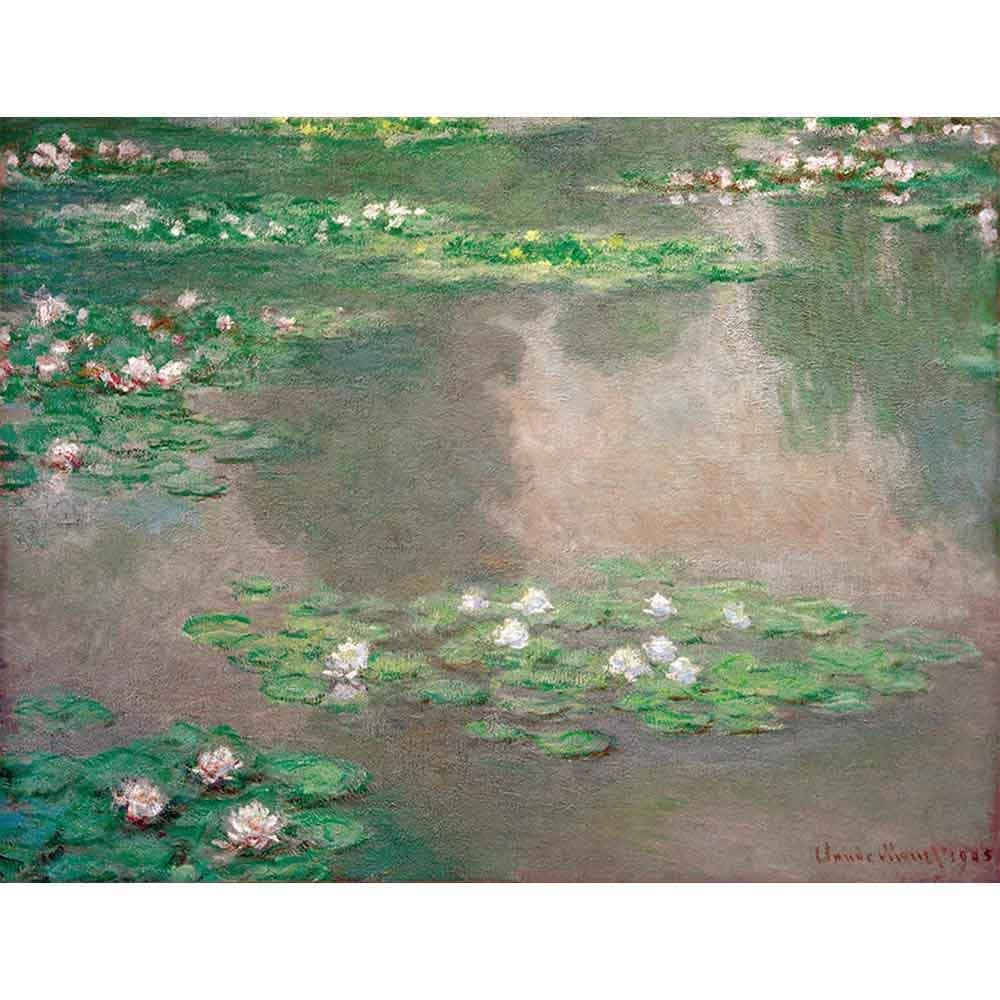 睡蓮 水彩画 大判 金色フレーム クロード・モネの**『睡蓮』**シリーズ