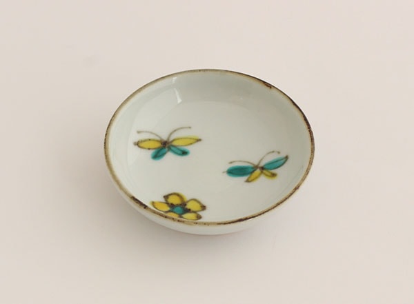 アンティーク ジアン Gien「MAI」オーバル皿 青絵・花と蝶 GIEN ジアン