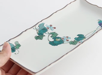 泰山窯 長皿（蔦花鳥）｜九谷焼のうつわ｜和食器通販 じろや