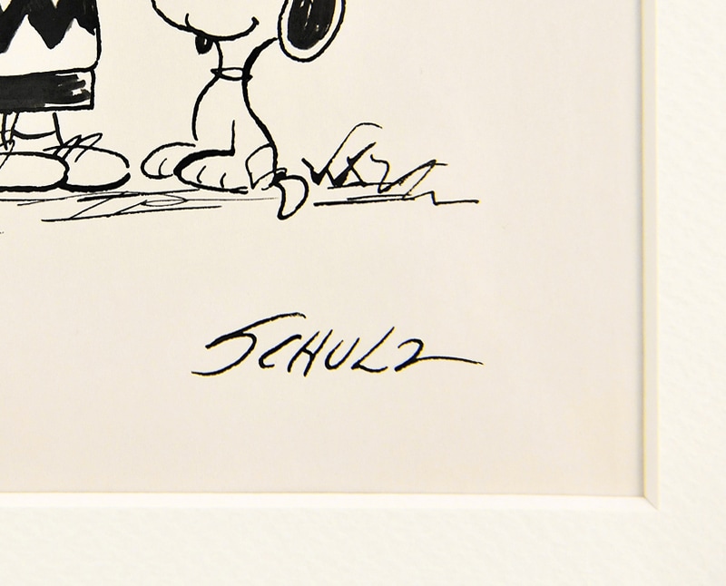 直筆サイン「スヌーピー」原作者チャールズ・シュルツ直筆サイン