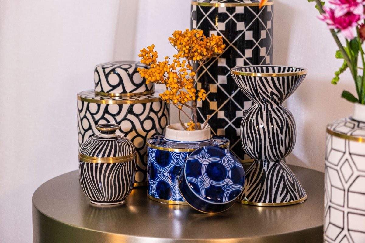 National Design museum 陶器 ボックス 小物入 青白 四角 National