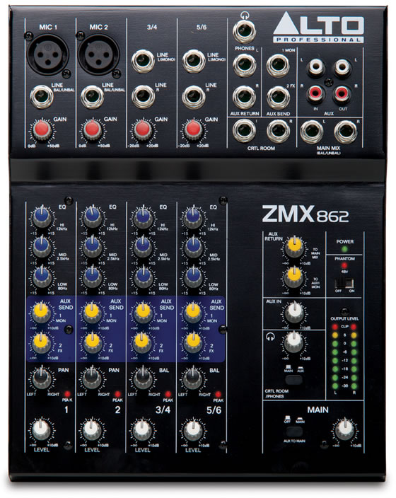 Alto ZMX862 6 Channel Mixer - GigGear