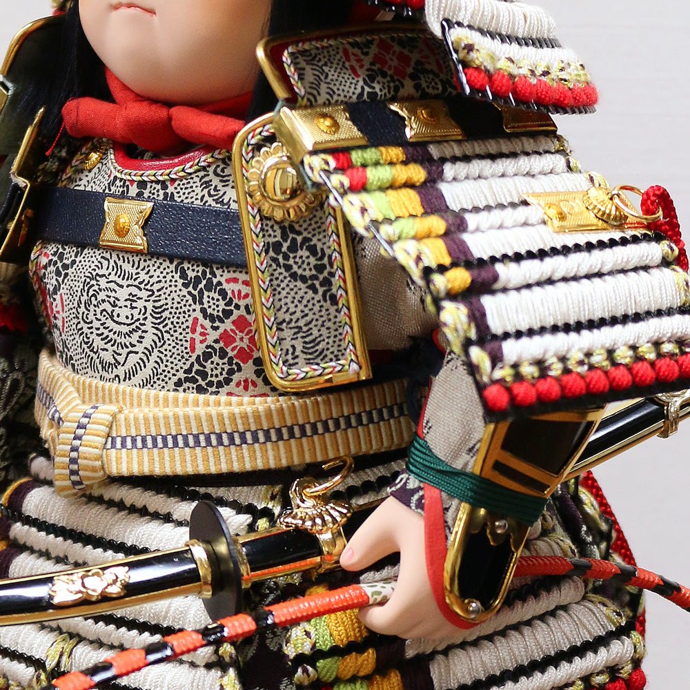 横幅45cm｜鎧着大将 大夢｜五月人形の子供大将 お顔の表情が豊か