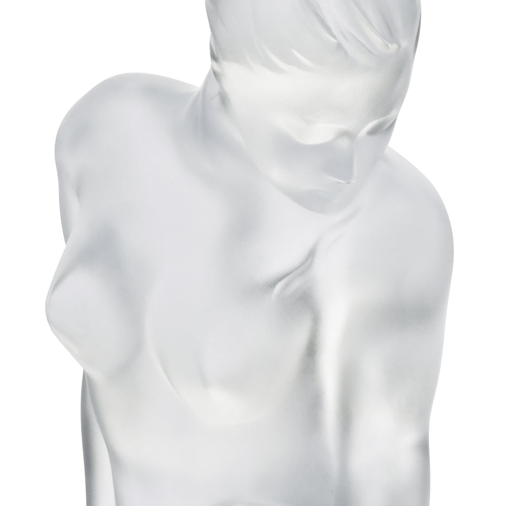 Lalique Flore Nude Sculpture Clear Crystal 10442900 Gold Arts