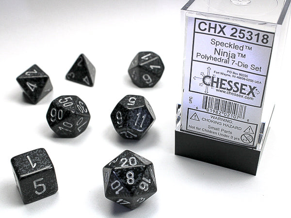 Chessex: Speckled - Ninja - Polyhedral 7-Die Set (CHX25318