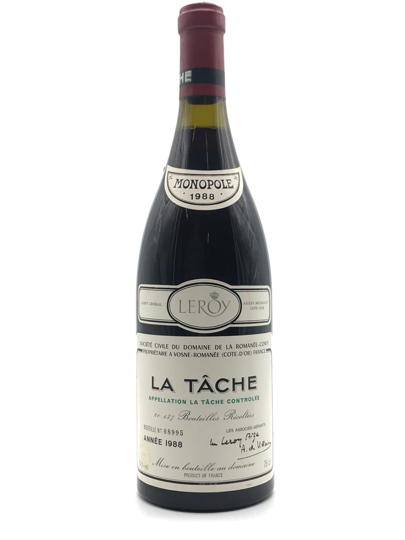 1988 Domaine de la Romanee-Conti, DRC, La Tache Grand Cru, Bottle (750