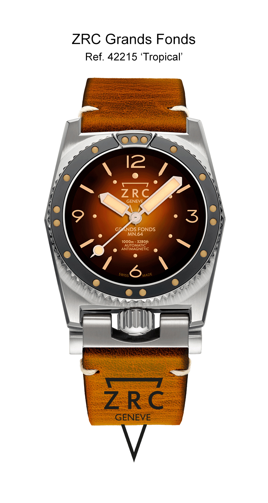 ZRC (Swiss) GF 300 MN64 Re-Issue Ref. GF42215 'Tropical' Steel