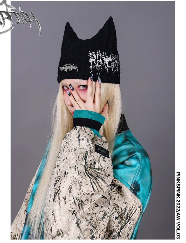 soduk 】flat knit cap black 猫耳ビーニー soduk（スドーク）の「flat