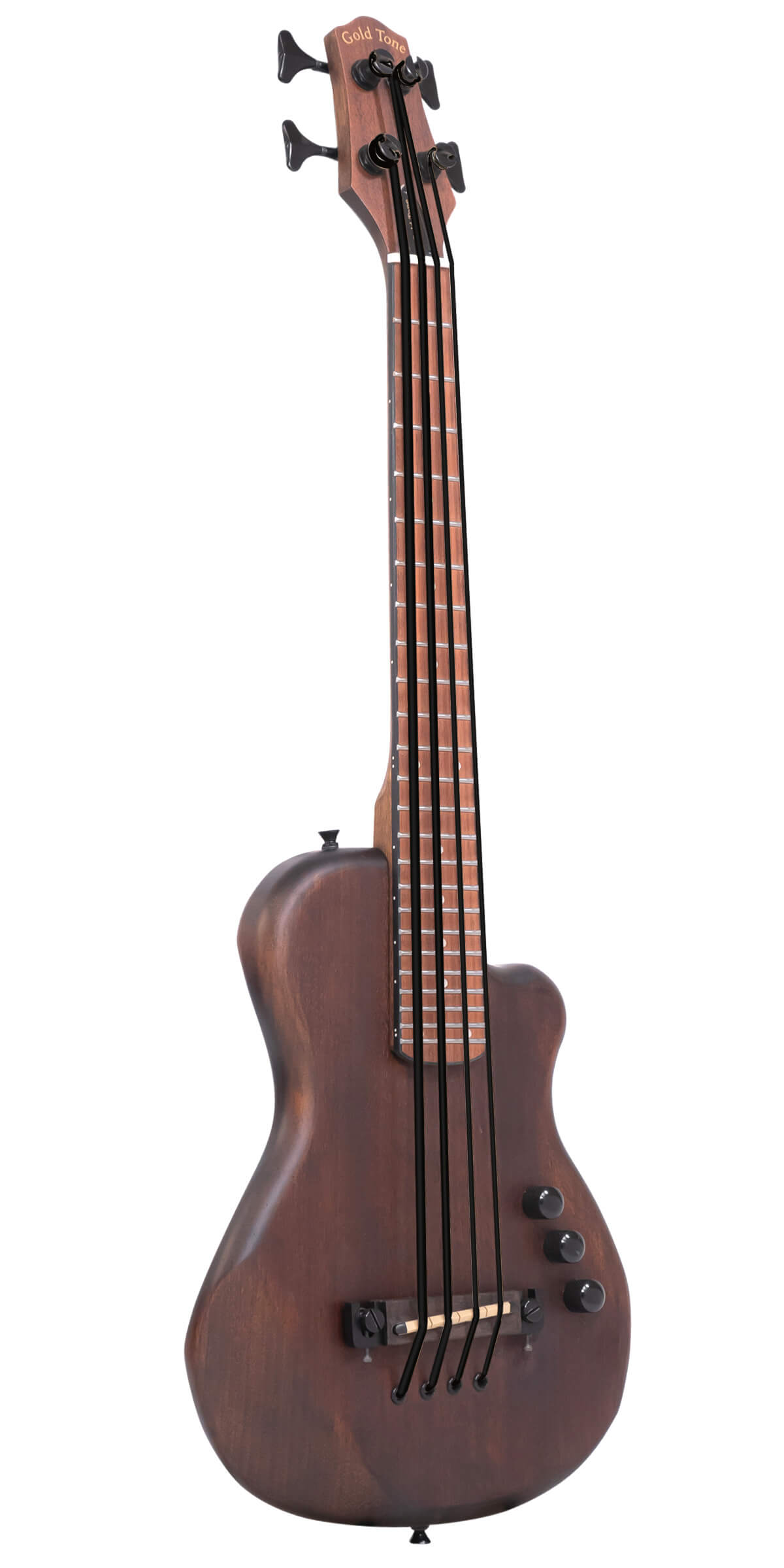 ME-Bass: 23-Inch Scale Electric MicroBass with Gig Bag | Gold Tone