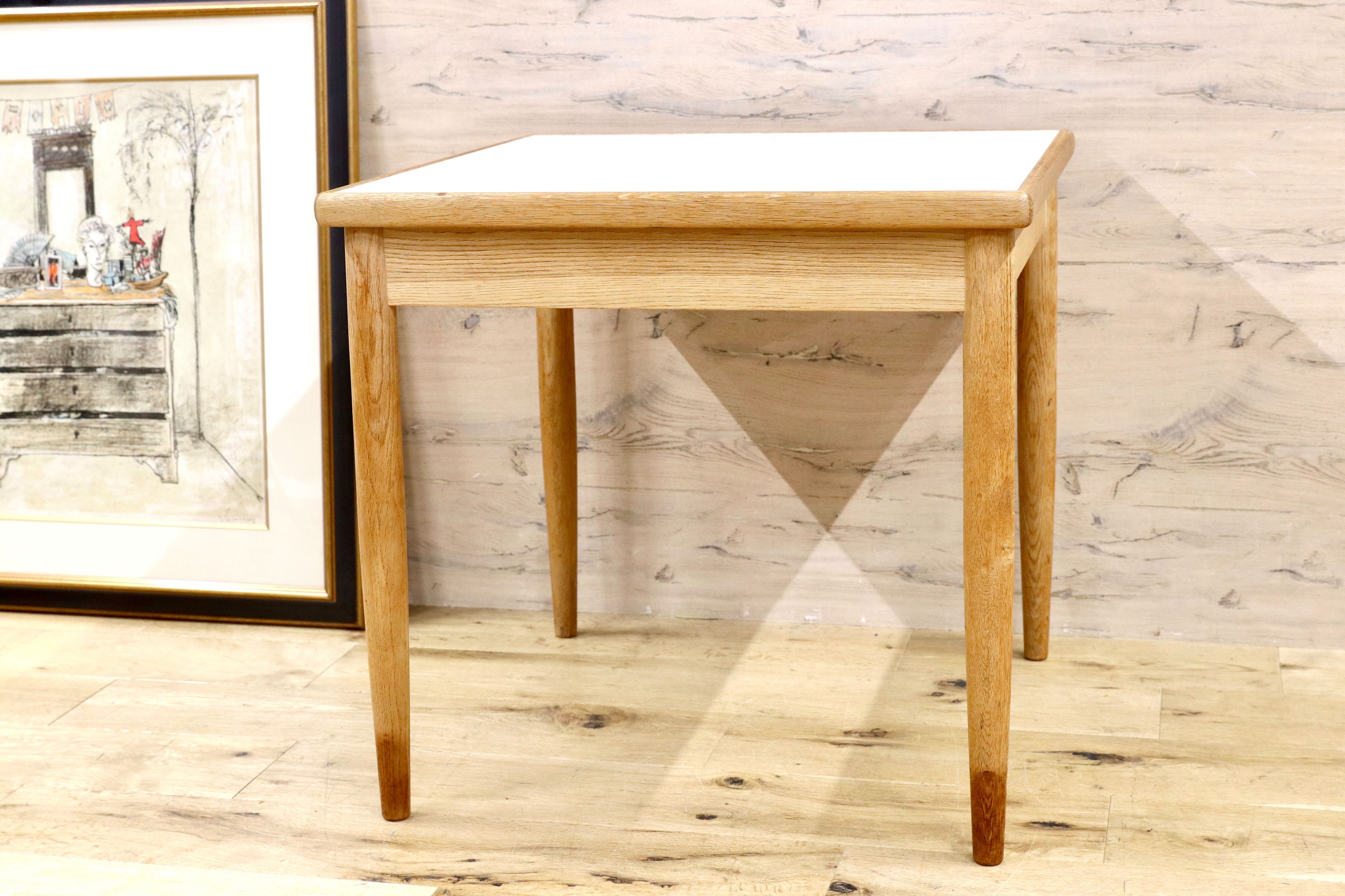 カリモク家具 希少オールド ガラステーブル／ローテーブル／昭和レトロ