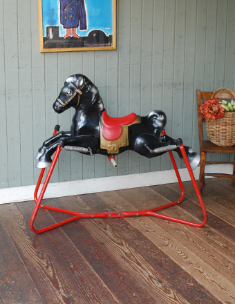 木馬木製ロッキングホース