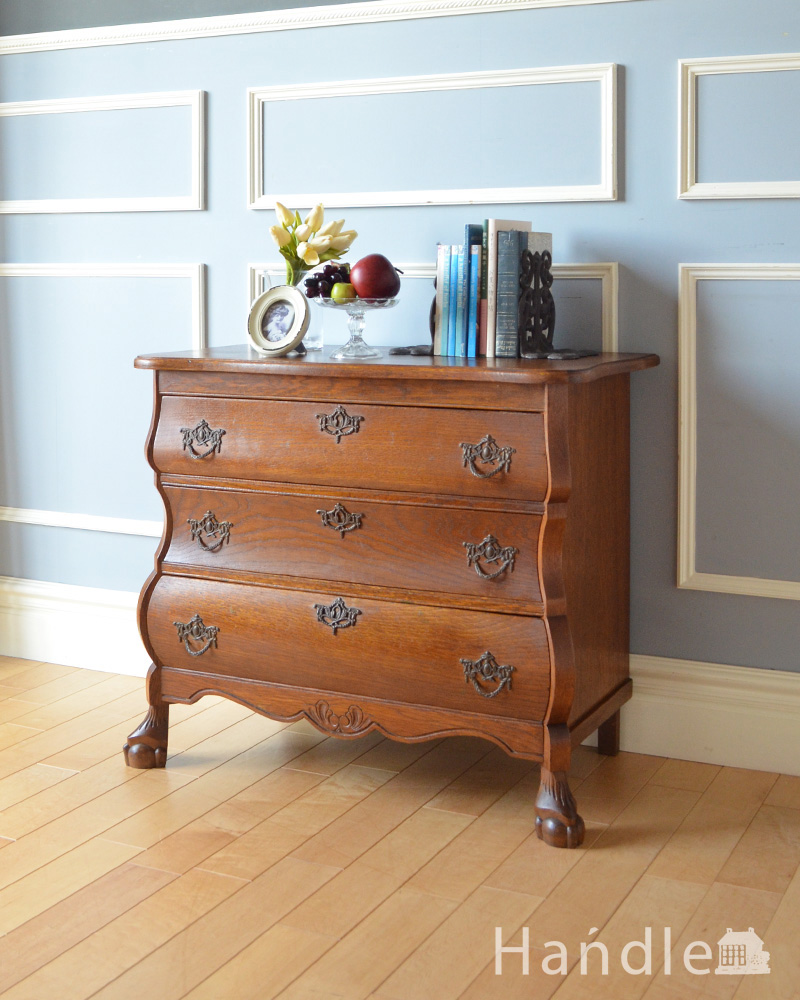 アンティーク コモード 3段チェスト サイドボード 飾り棚 フランス□幅