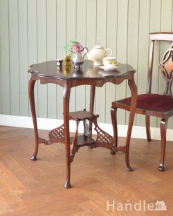 希少 ピンク 大理石天板♦️最高級 猫脚 ロココ ヴィンテージ テーブル