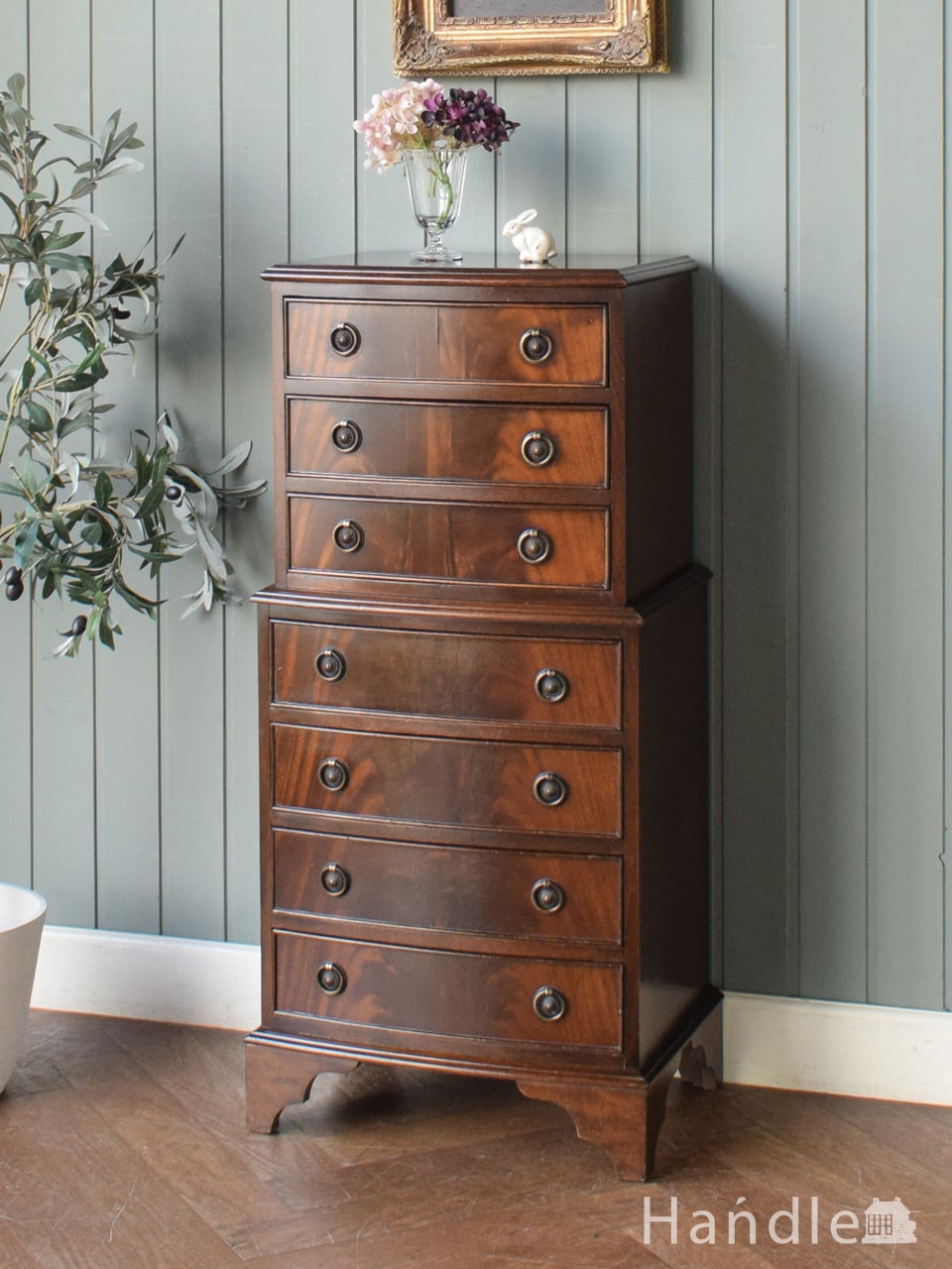優雅なマホガニー材のチェスト、イギリスの美しいアンティーク家具(q
