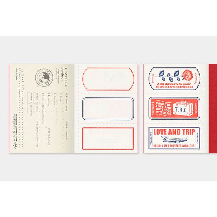 TRAVELER'S notebook LOVE AND TRIP Red (Passport Size) | 八文字屋