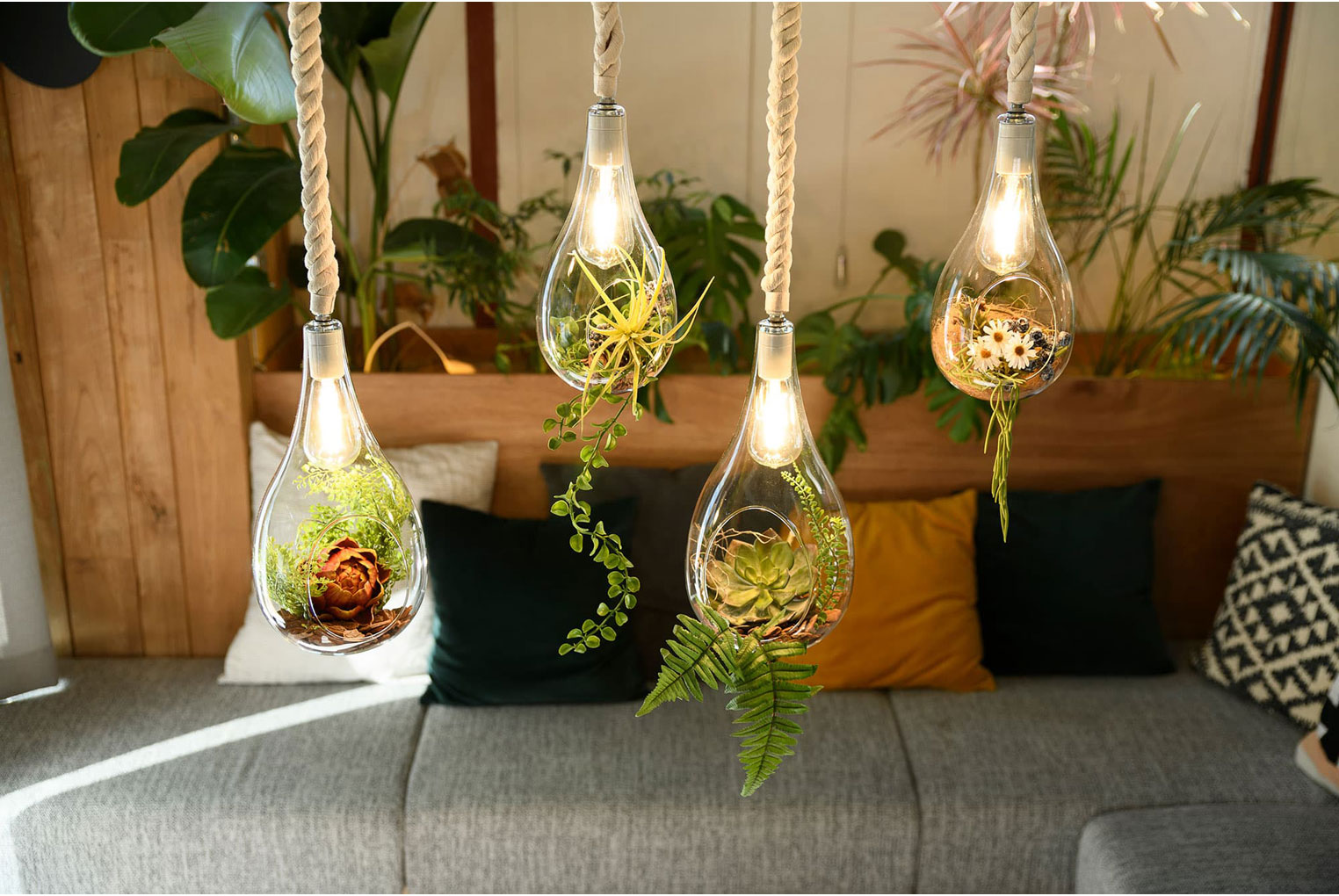 ペンダントライト ボタニカル with フェイクグリーン L｜ライト・照明