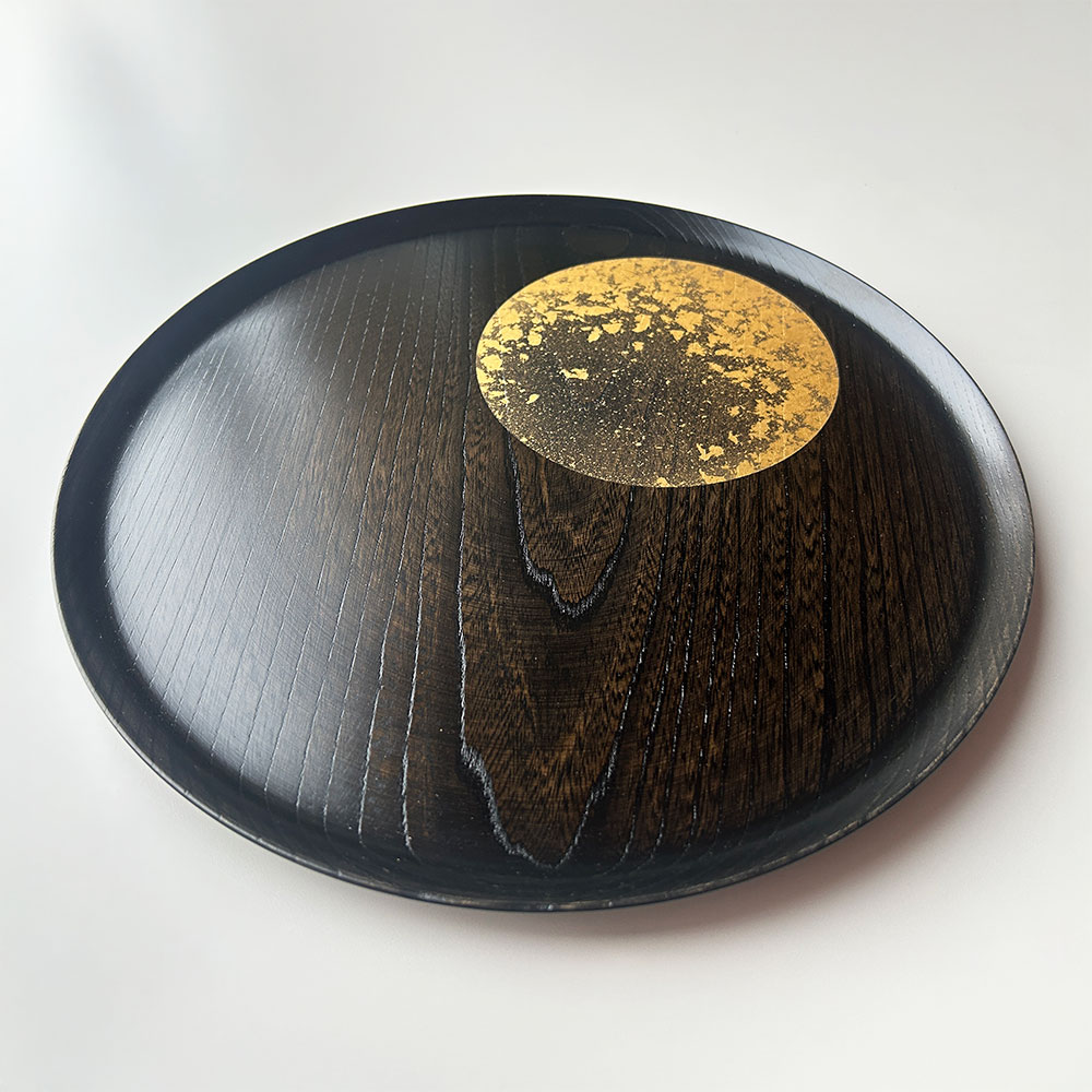 工場直送わけあり品50%OFF】おぼろ月 トレー10寸(漆)【区分D 251218-23】