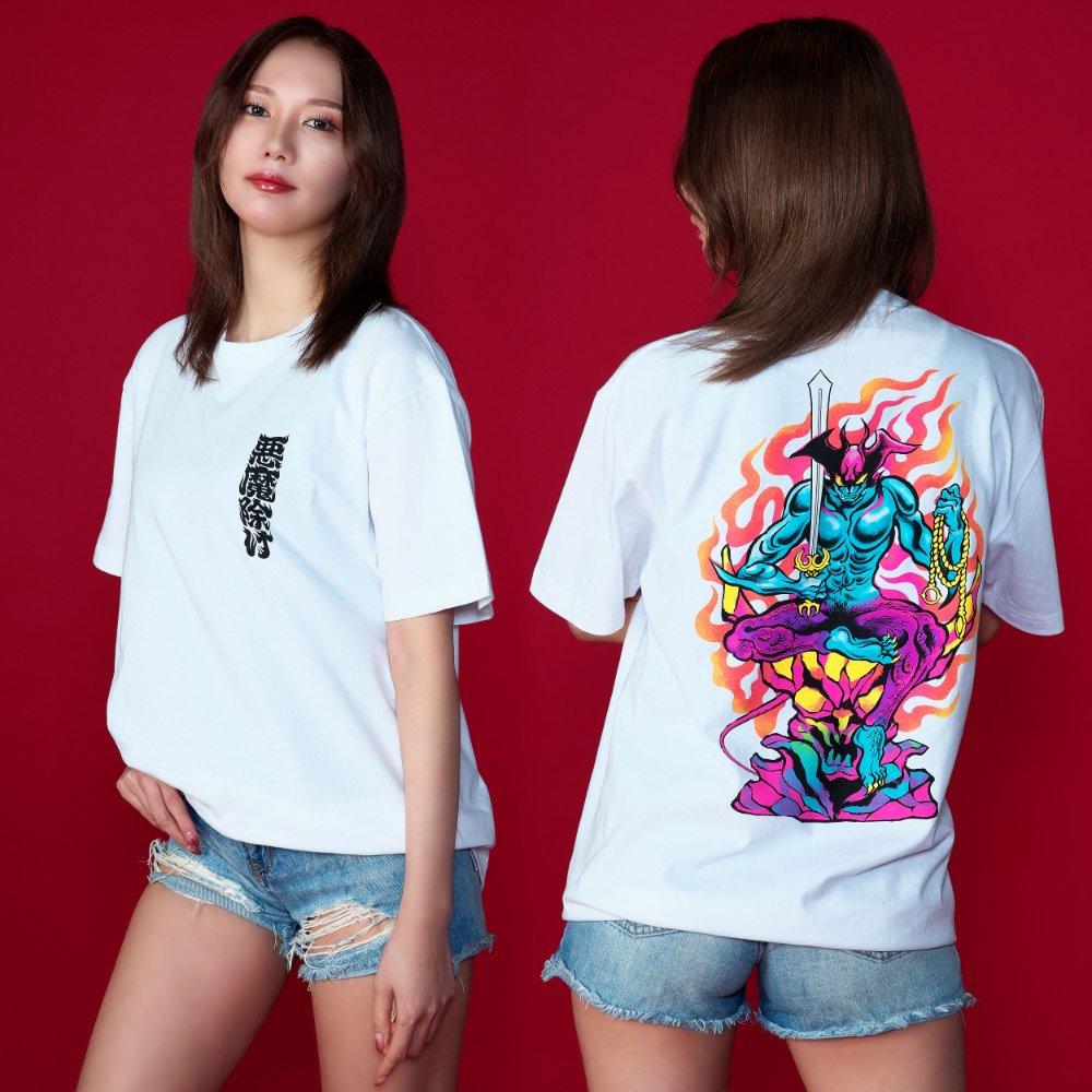 ☆商品情報☆「悪魔除不動尊図」で悪魔除けしよう！ Tシャツ、クリア