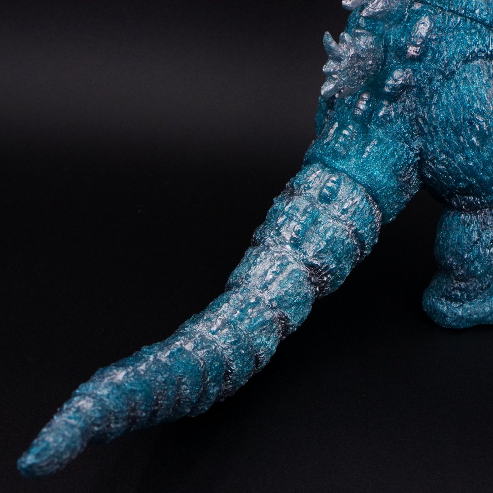 てんつく工芸】ゴジラ（1974）ソフビキット・クリアグリーン／全高約