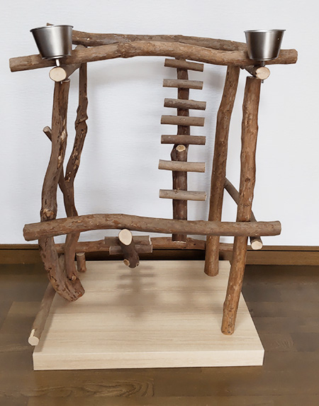 自然の木で遊ばせたい！バードジムno505 ヨウム、インコに／ハッピーケース