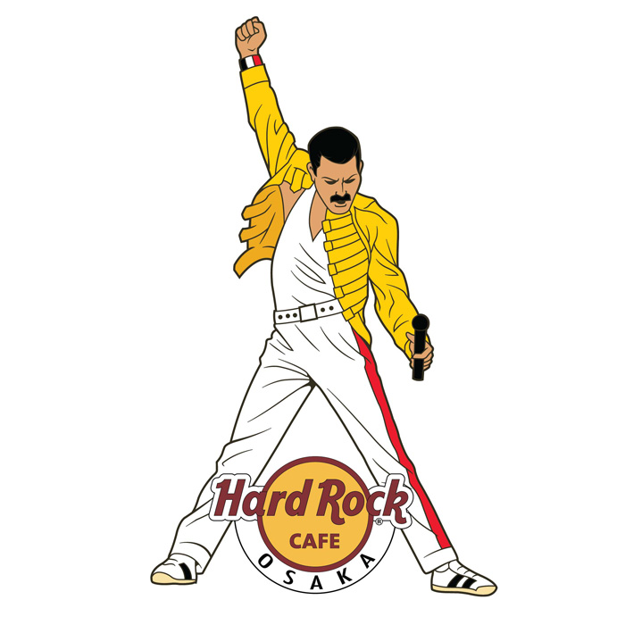 ハードロックカフェ 大阪店限定 ピンバッジ フレディマーキュリー