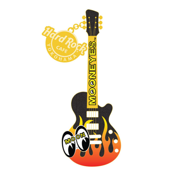 横浜店限定 : MOONEYES FLAME GUITAR PIN | Hard Rock Cafe Japan