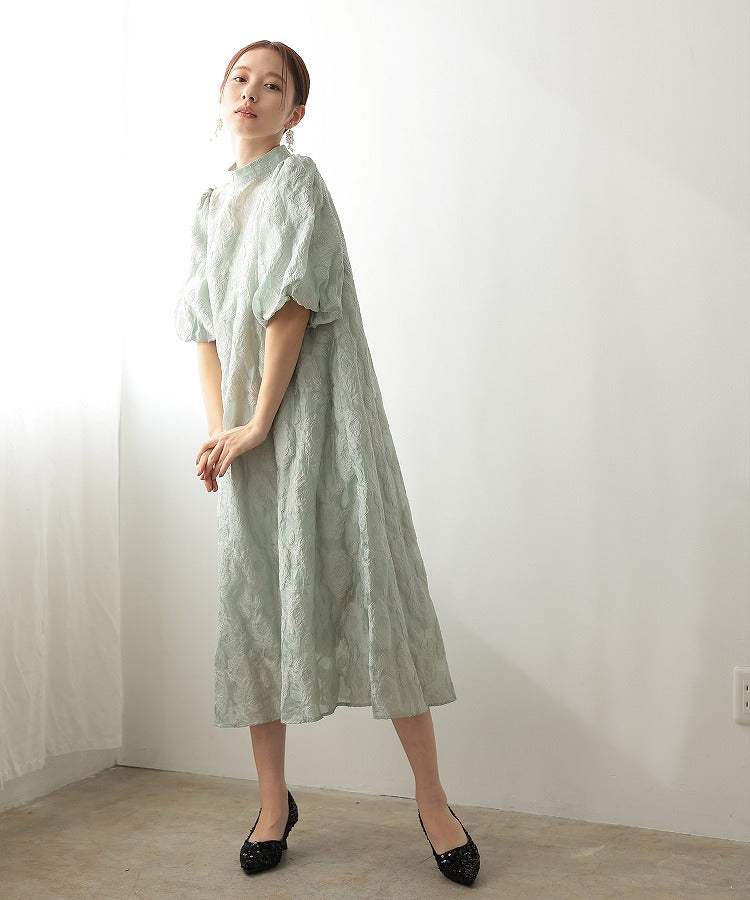 結婚式・お呼ばれドレス｜ボリュームスリーブフレアドレス22324227