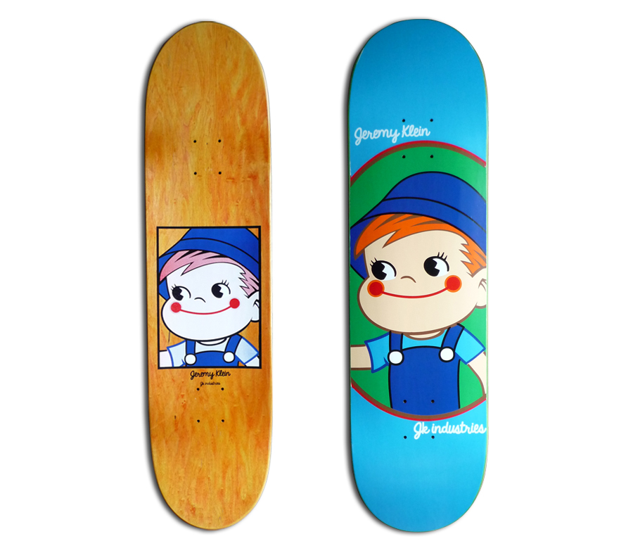 ペコちゃん(中指立てた)のスケートボードデッキ激レア品です。不二家