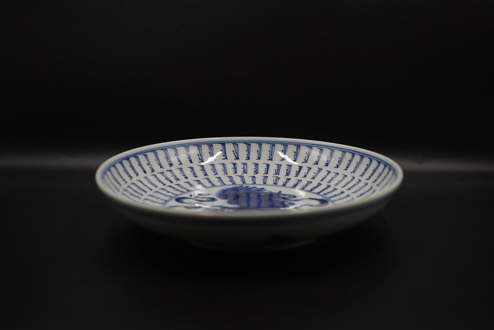 1114中国 明時代 青華葵鳳紋中皿 送料込み1118 人気 1114中国 明時代