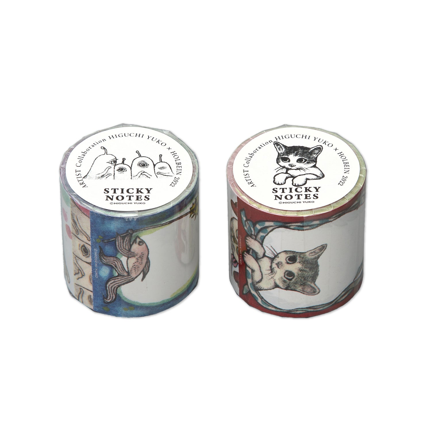 ヒグチユウコxホルベイン2022 ロールふせん 全2種x各2 4個セット