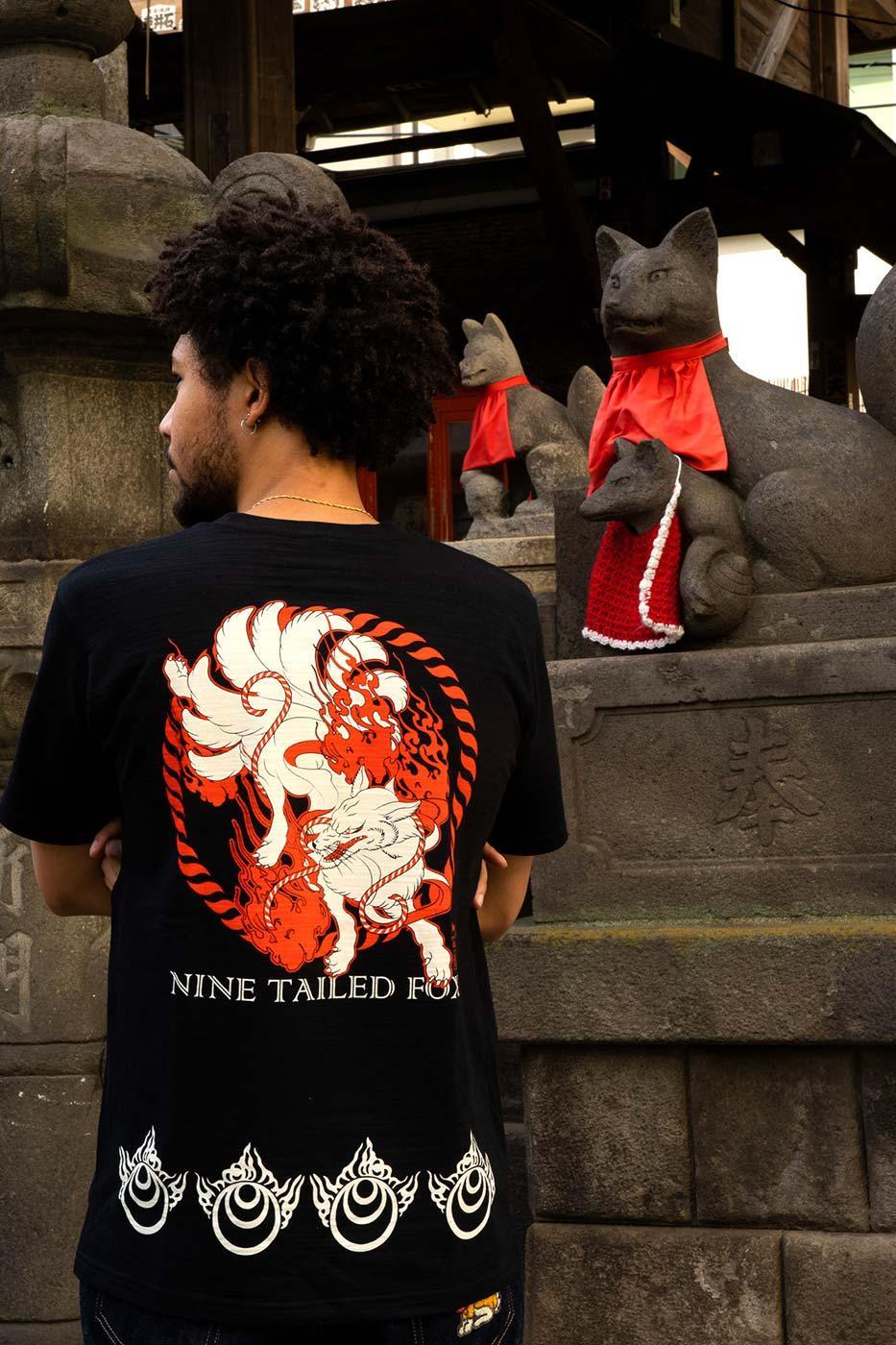 九尾抜染スラブTEE | Kyubi Slab Tee – HiKESHi SPiRiT(火消魂)