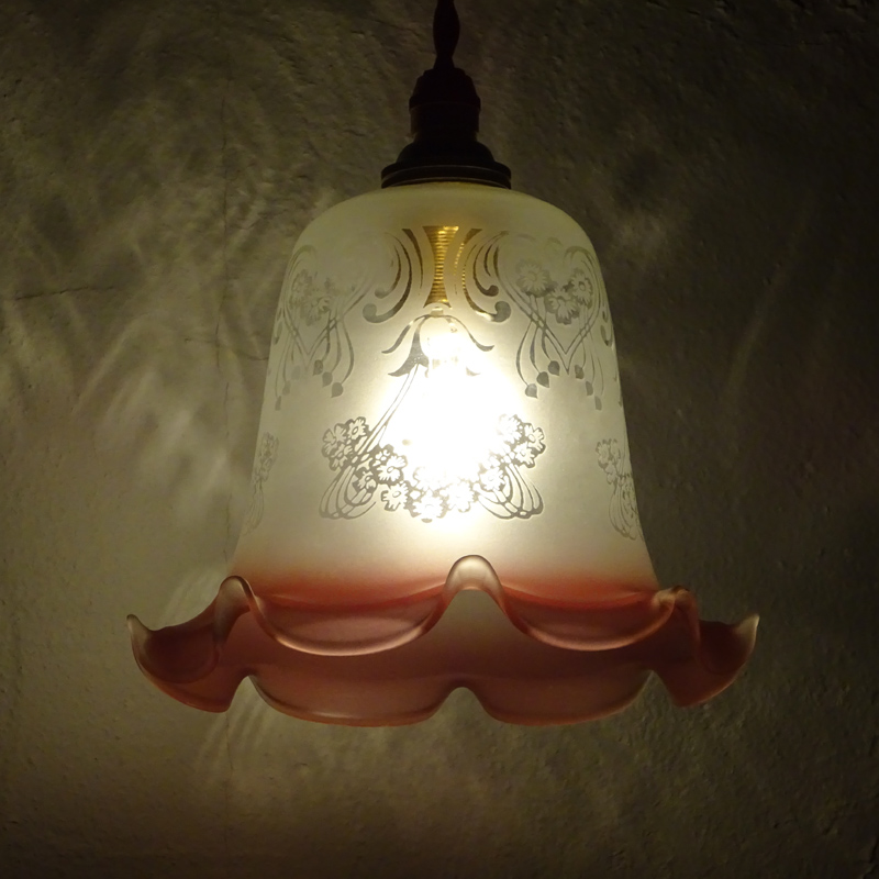 イギリスアンティークランプシェードのみ