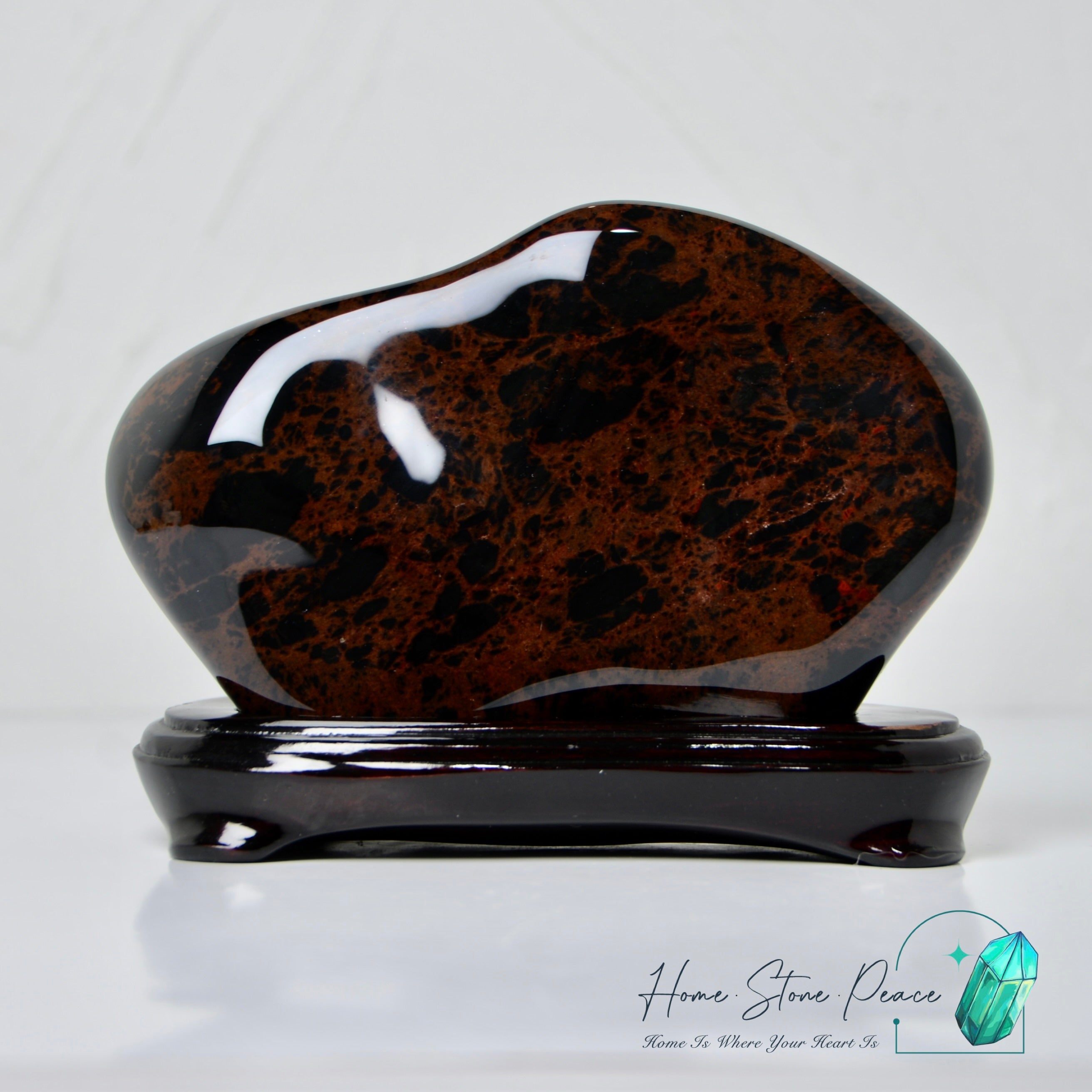 研磨品 十勝石玲瓏 ゴールデンマホガニーオブシディアン 特級品 研磨品