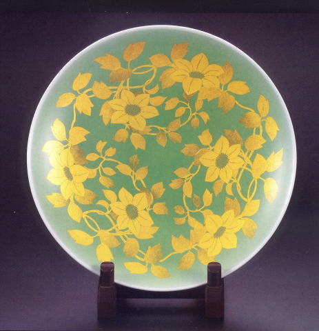 九谷焼九谷鏑木九谷鏑木明治九谷華鳥の図アンティーク九谷飾り壷1客